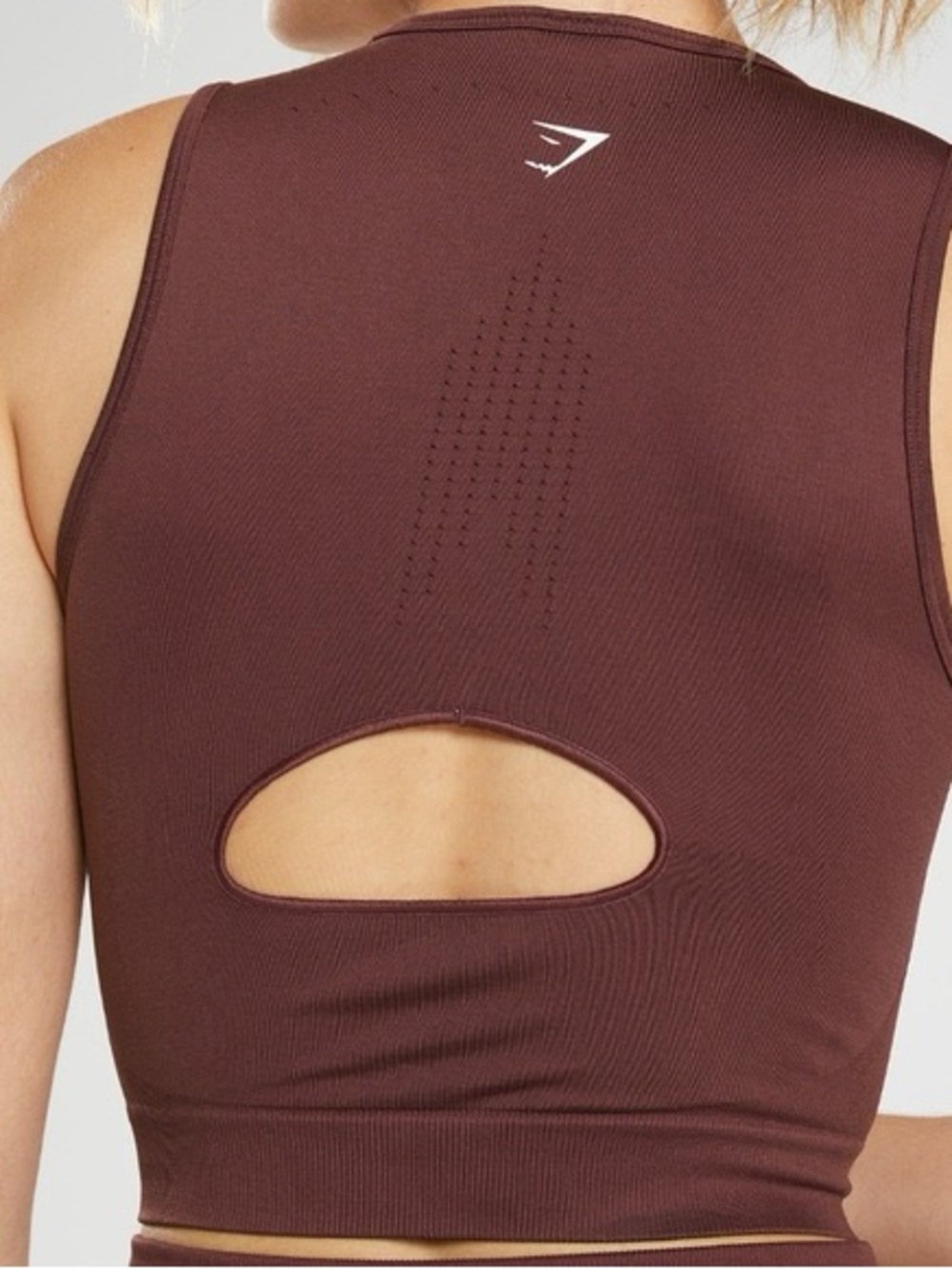 GYMSHARK /// Women’s Sweat Seamless Midi Tank - Baked Maroon - Size XS